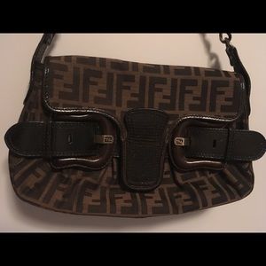 Authentic Iconic Fendi Zucca Monogram Shoulder Bag